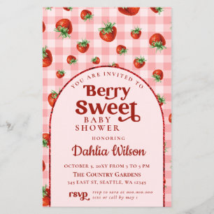 Lámina Invitación de Baby Shower a Berry Berry Sweet Budg