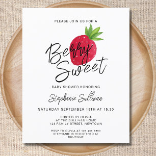 Lámina Invitación de Baby Shower a Berry Berry Sweet Budg