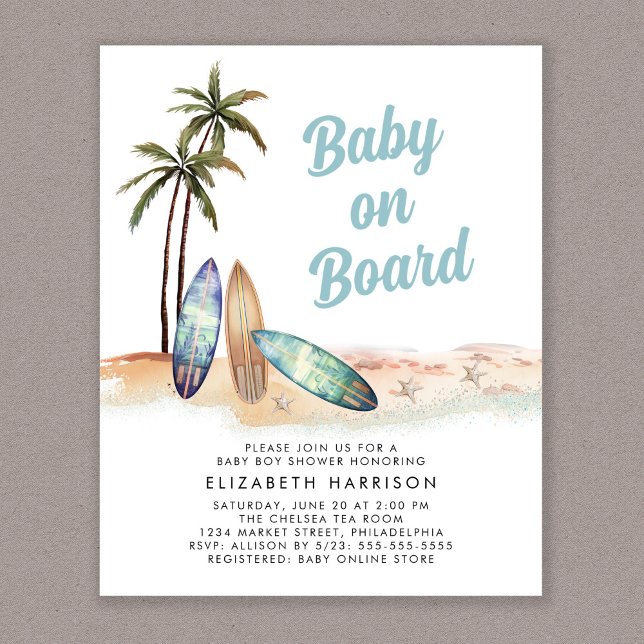 Lámina Invitación de Baby Shower a bordo de Baby On Board (Subido por el creador)