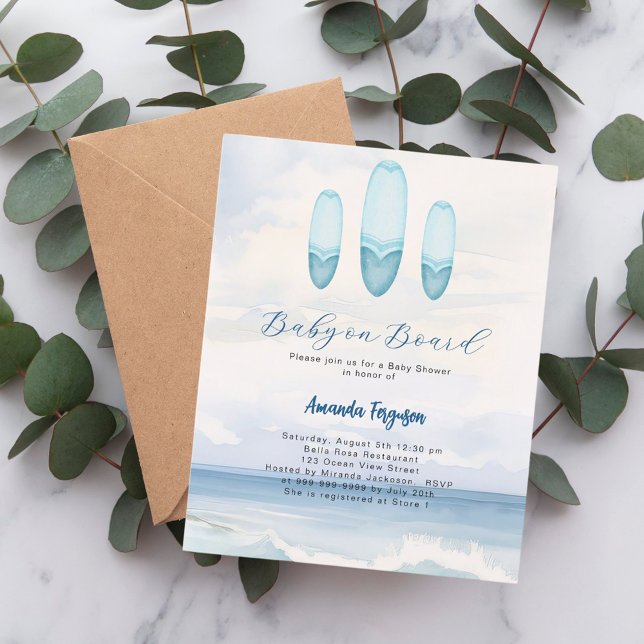 Lámina Invitación de Baby Shower a bordo de un bebé (Subido por el creador)