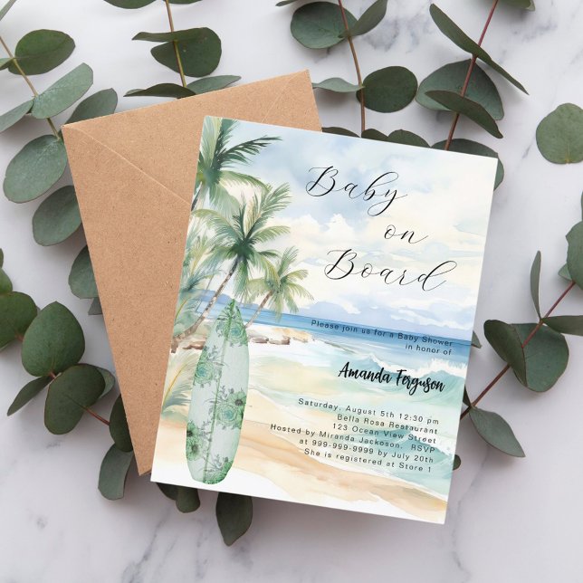 Lámina Invitación de Baby Shower a bordo de un bebé (Subido por el creador)