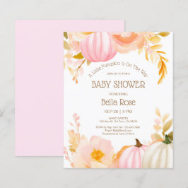 Lámina Invitación de Baby Shower a la caída de calabaza r