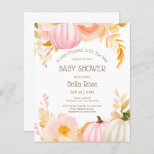 Invitación de Baby Shower a la caída de calabaza r