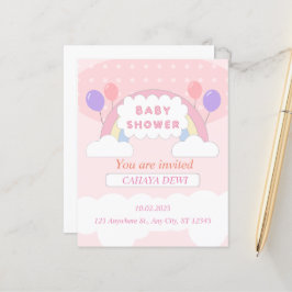 Lámina Invitación de Baby Shower a los medios sociales
