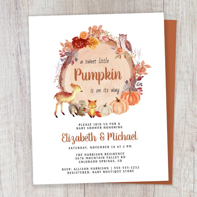 Lámina Invitación de Baby Shower a Parejas de Calabaza de (Subido por el creador)
