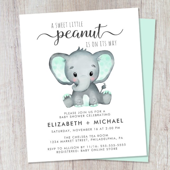 Lámina Invitación de Baby Shower a parejas de menta de el (Subido por el creador)