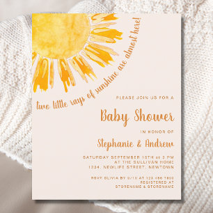 Lámina Invitación de Baby Shower a Parejas Sunshine de pr