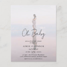 Lámina Invitación de Baby Shower a presupuesto de foto de