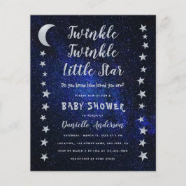 Lámina Invitación de Baby Shower a Twinkle Little Star Bu