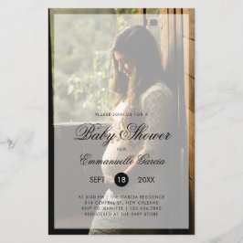 Lámina Invitación de Baby Shower a un presupuesto neutral