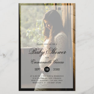 Lámina Invitación de Baby Shower a un presupuesto neutral