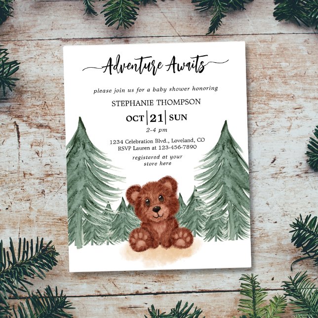 Lámina Invitación de Baby Shower Aventura en Presupuesto (Subido por el creador)