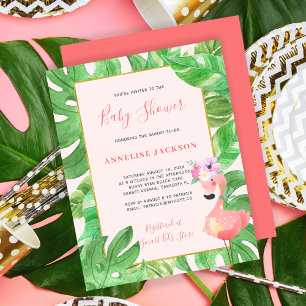 Lámina Invitación de baby shower con presupuesto de flame