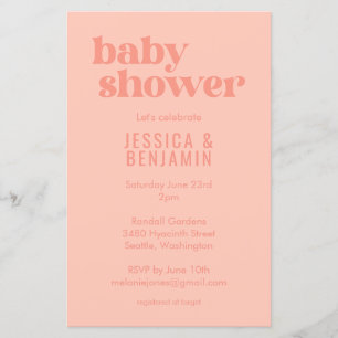 Lámina Invitación de Baby Shower de barrido de barrido y