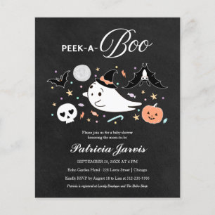 Lámina Invitación de Baby Shower de Halloween con Presupu