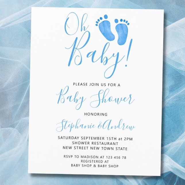 Lámina Invitación de Baby Shower de las parejas de pies d (Subido por el creador)