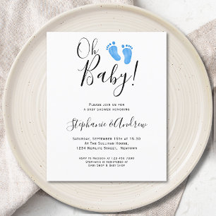 Lámina Invitación de Baby Shower de las parejas de pies d