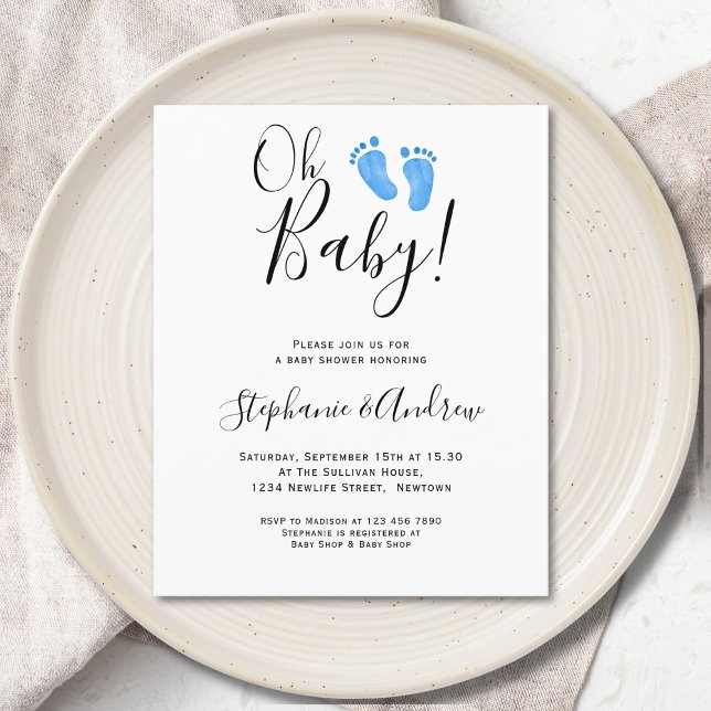 Lámina Invitación de Baby Shower de las parejas de pies d (Subido por el creador)