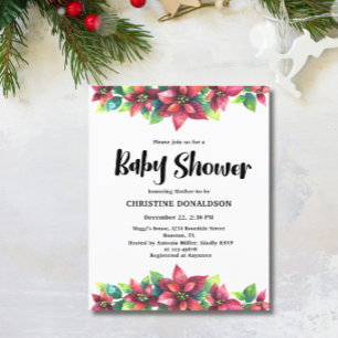 Lámina Invitación de Baby Shower de Navidad de Invierno E