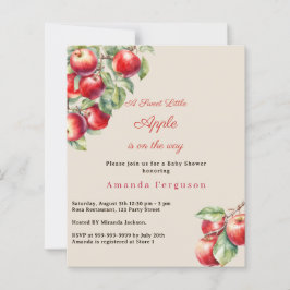 Lámina Invitación de Baby Shower de niña con cuadros rojo