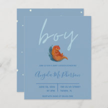 Invitación de baby shower de nutria acuarela Presu