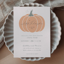 Lámina Invitación de Baby Shower de Otoño con Calabaza Na