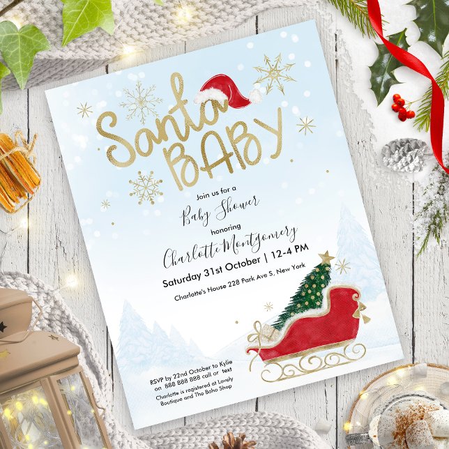 Lámina Invitación de baby shower de presupuesto de Navida (Subido por el creador)