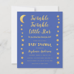 Lámina Invitación de Baby Shower de Presupuesto Estrella 