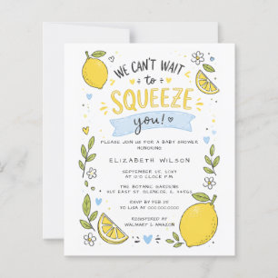 Lámina Invitación de Baby Shower del Niño Limón Presupues