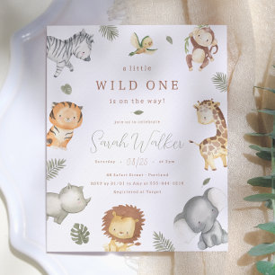 Lámina Invitación de baby shower económica para niño Safa