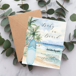 Lámina Invitación de Baby Shower para bebé a bordo