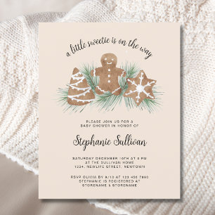 Lámina Invitación de Baby Shower para Navidades de Ginger