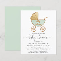 Invitación de Baby Shower para transporte de fábri