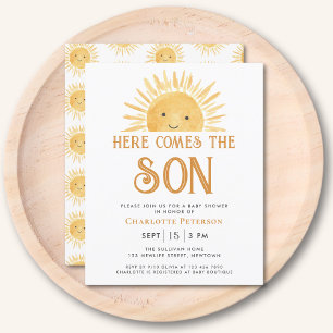 Lámina Invitación de Baby Shower Presupuesto Aquí Viene E