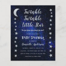 Invitación de Baby Shower Presupuesto Destellante