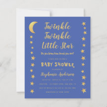Invitación de Baby Shower Presupuesto Estrellita B