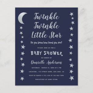 Lámina Invitación de Baby Shower Presupuesto Twinkle Litt