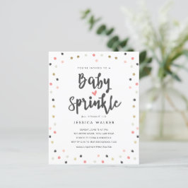 Lámina Invitación de Baby Sprinkle de Confeti Rosa Presup