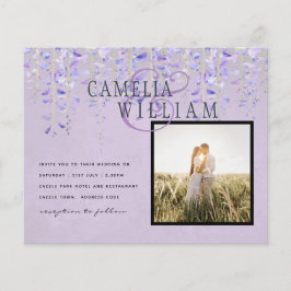 Lámina INVITACIÓN DE Boda A La Lágrima De Wisteria Púrpur