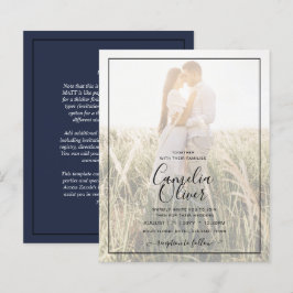 Lámina Invitación de BODA azul de la Marina para sobrepos