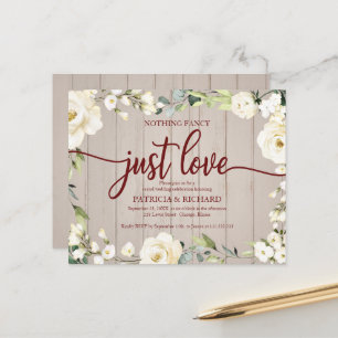 Lámina Invitación de Boda Barata Floral Sin Adornos