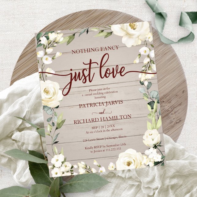 Lámina Invitación de boda barata y sin florituras   (Subido por el creador)