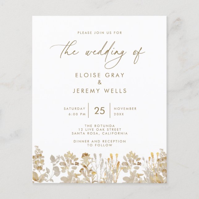Lámina Invitación de Boda | Bella (Anverso)