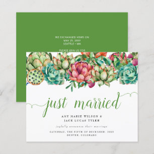 Lámina Invitación de Boda Cactus Suculento de Presupuesto