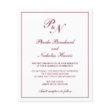 Invitación de boda clásica elegante presupuesto de