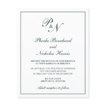 Invitación de boda clásica elegante presupuesto ve