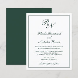 Lámina Invitación de boda clásica elegante presupuesto ve