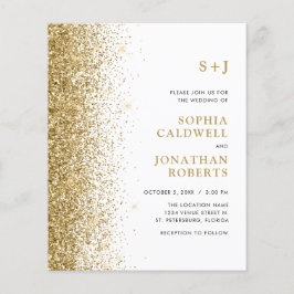 Lámina Invitación de boda con brillo Monograma Todo en un