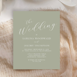 Lámina Invitación de boda con caligrafía de presupuesto v
