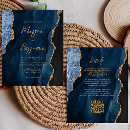 Lámina Invitación de boda con código QR de escritura en á